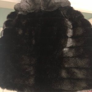 Womens faux fur shawl